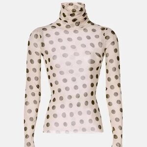 AFRM Black Polka Dot Turtleneck